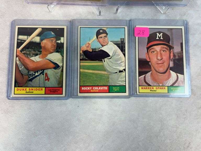 1961 Star lot of 5: Spahn, Colavito, Snider, Cepeda, Nelly Fox