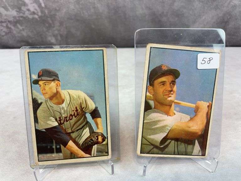 (5) 1953 Bowman Baseball Cards - Avila, Houtteman, Zernial, Dropo & Sain