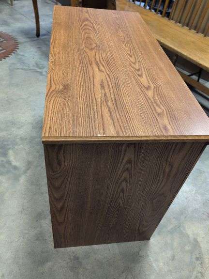 Wooden kneehole desk