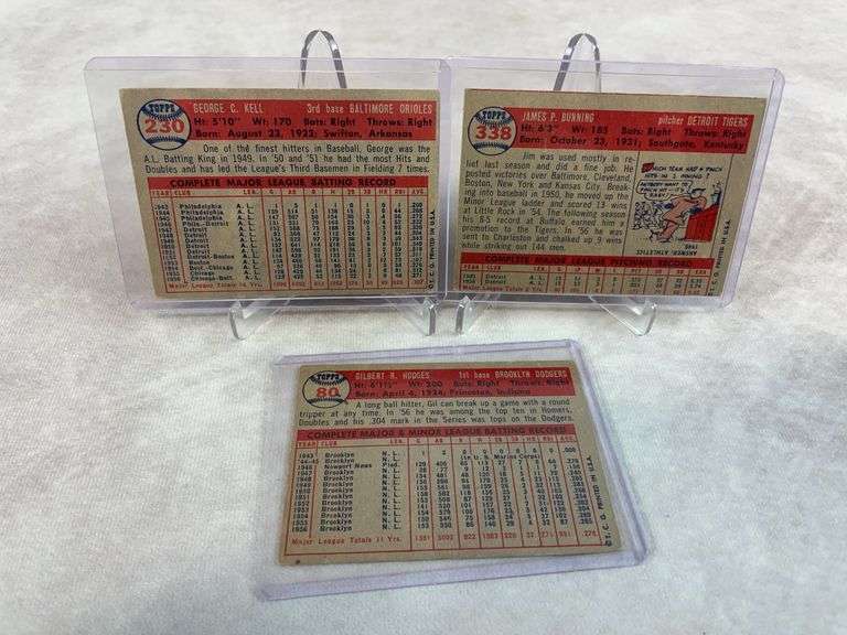 1957 Topps: Gil Hodges, Jim Bunning, George Kell