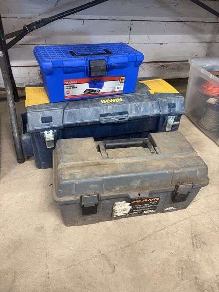 3 Plastic Toolboxes