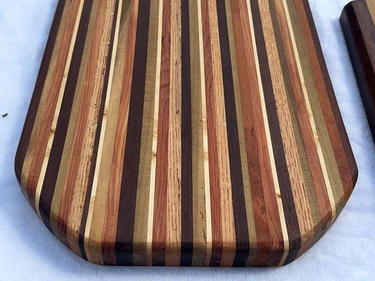 (2) Homemade Wooden Charcuterie Boards