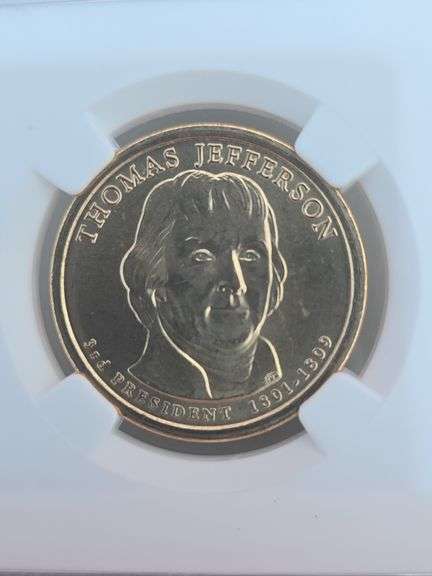 2007D THOMAS JEFFERSON PRESIDENTIAL DOLLAR NGC BU