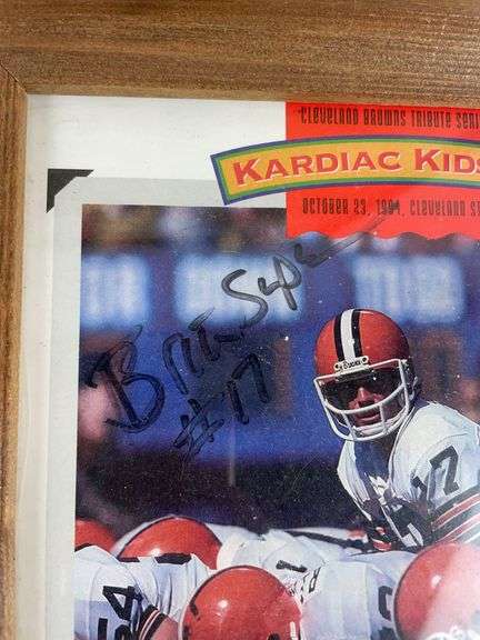 Bernie Kosar & Brian Sipe Signed Photos - Kosar & Byner Signed Poster