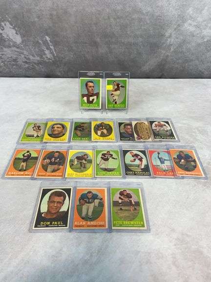 1958 Topps football, 19 cards, no duplicates w/ Lou Groza