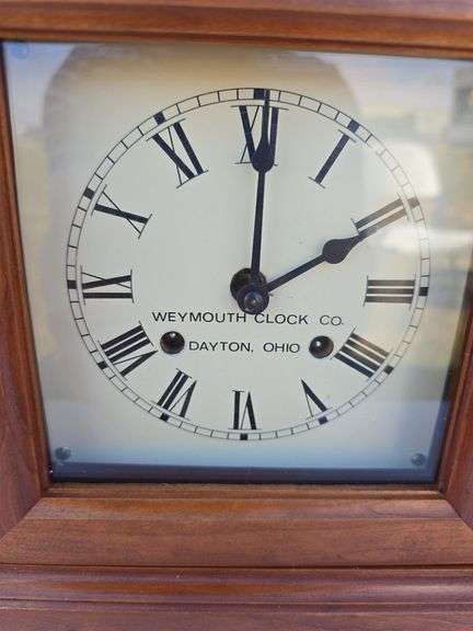 WEYMOUTH CLOCK CO. 8 DAY WINDUP MANTLE CLOCK WORKS