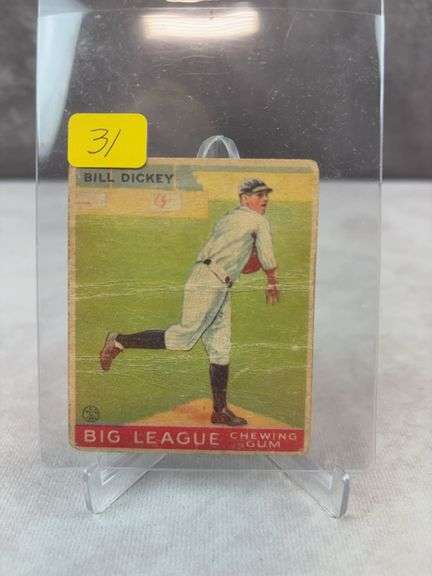1933 Goudey: Bill Dickey (Rookie), slight crease, Good-VG
