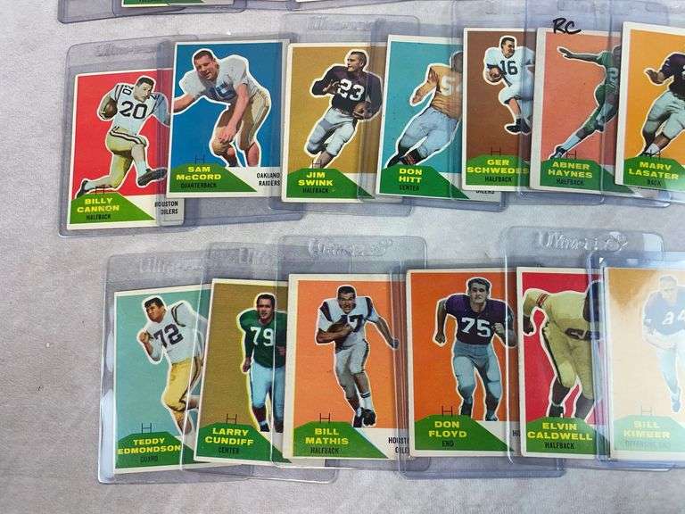 1960 Fleer football, 46 cards, no duplicates: Banda plus 3 Rookies