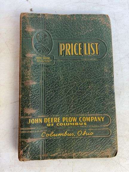 John Deere Plow Company of Columbus price list & other price list booklet