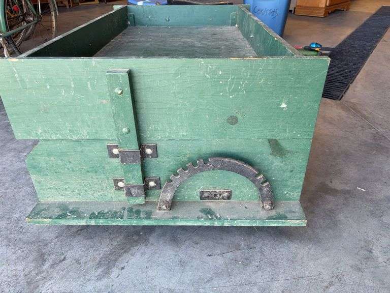 Green cart - 42" long, 27" deep, and 19" tall