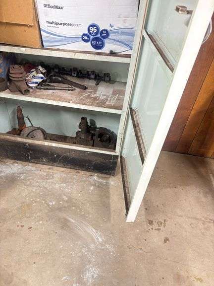 Metal File Cabinet w/8N &. 9N Parts including Sherman Transmission
