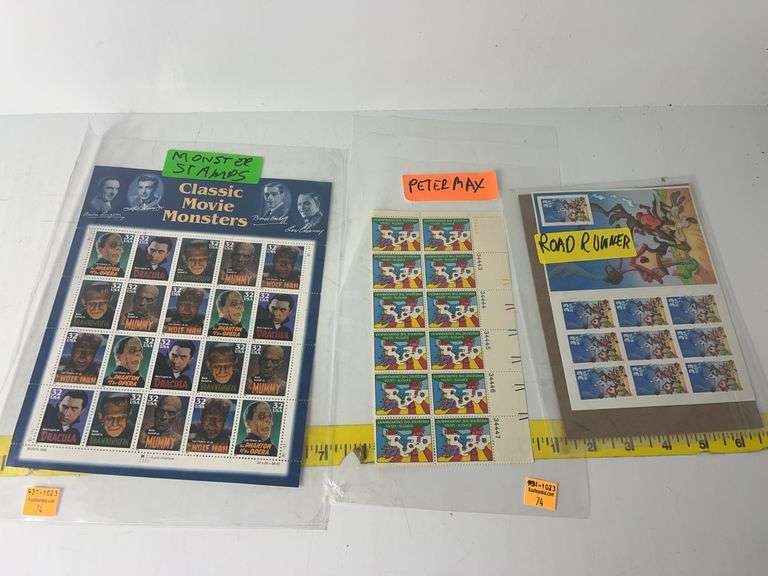 Peter Max, Road Runner, Monster Stamps