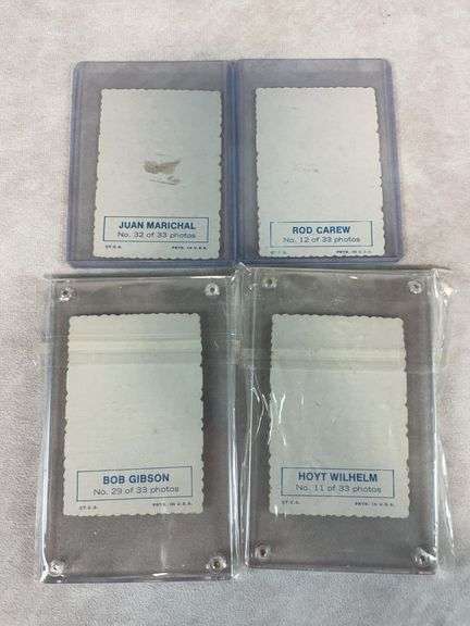 1969 Topps Deckle Edge 6 cards w/ Yaz, Carew, Aparico, Marichal, Bob Gibson