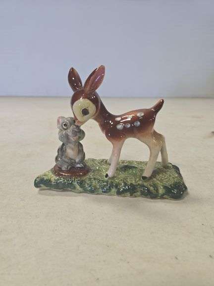 BAMBI AND RABBIT FIGURINE