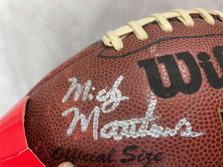 Charlie Frye Signed Zips Mini Helmet & Mickey Matthews Signed Wilson Football