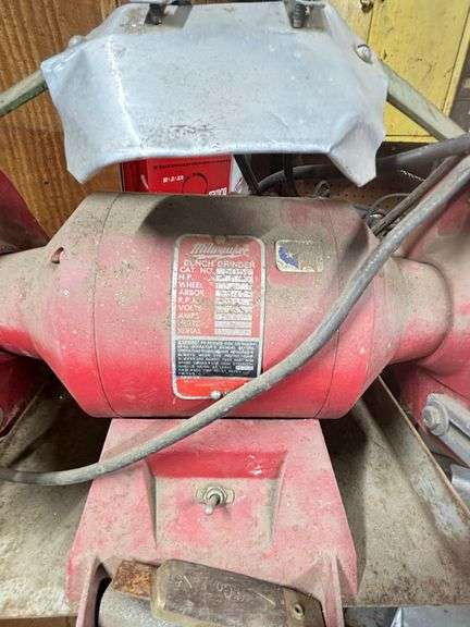 Milwaukee Electric Grinder on Stand
