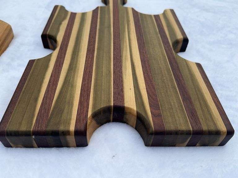 (2) Homemade Wooden Charcuterie Boards