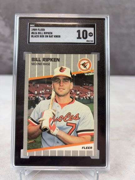 Billy Ripken 1989 Fleer #616 SCG 10 Gem Mint Black Box Variation