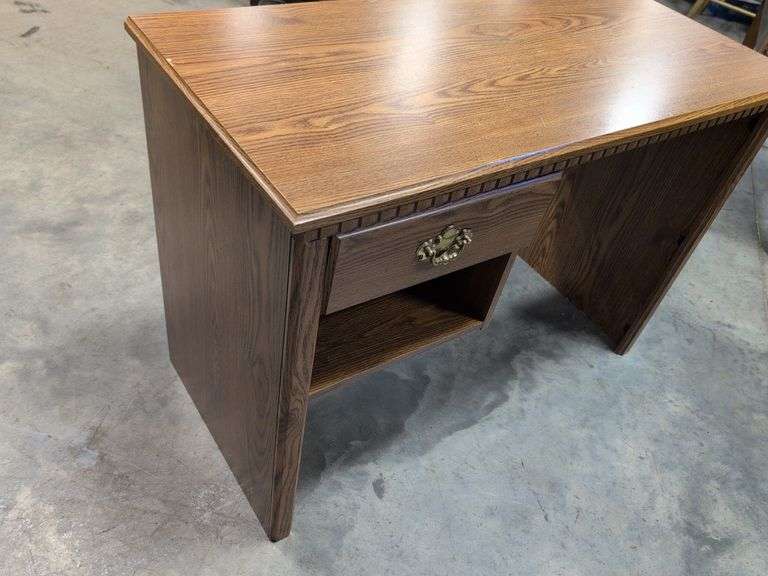 Wooden kneehole desk