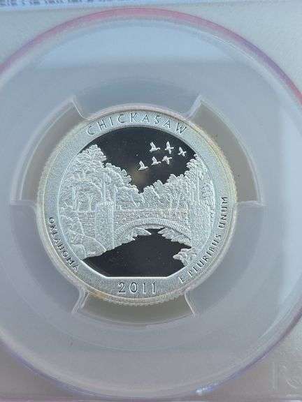 2011S CHICKASAW SILVER QUARTER PCGS PR69 DCAM