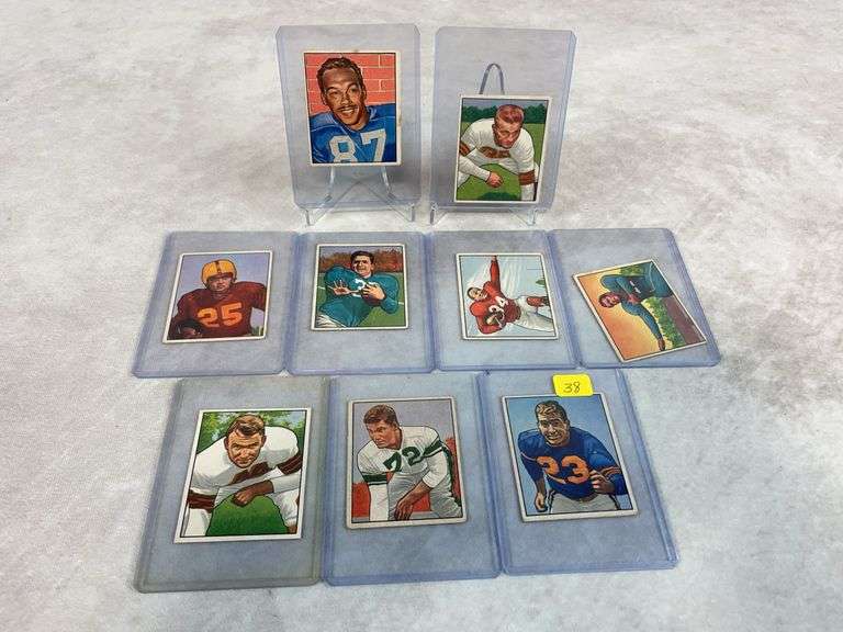 1950 Bowman football, lot of 9, no duplicates