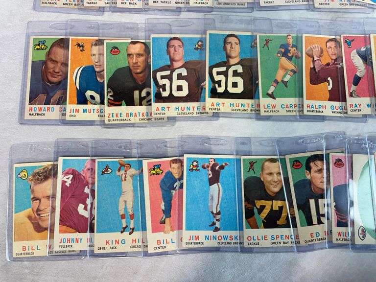 1959 Topps football 62 cards, no duplicates, in order