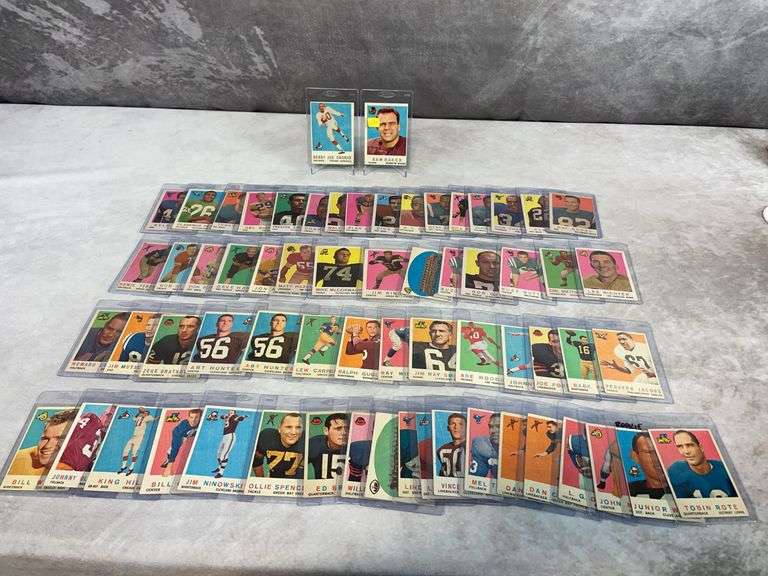 1959 Topps football 62 cards, no duplicates, in order