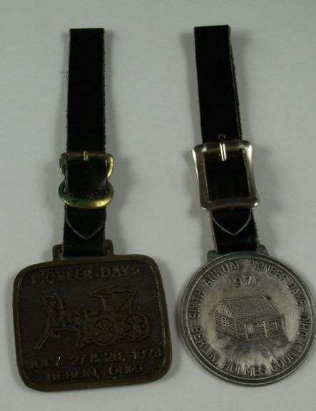 Pioneer Days Berlin Ohio lot of 2 Watch Fobs
