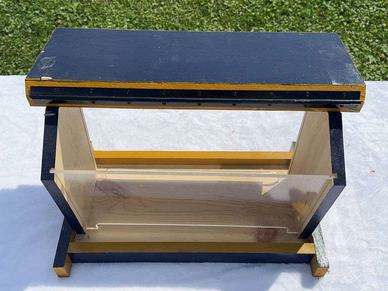 Homemade WVU Wooden Bird Feeder