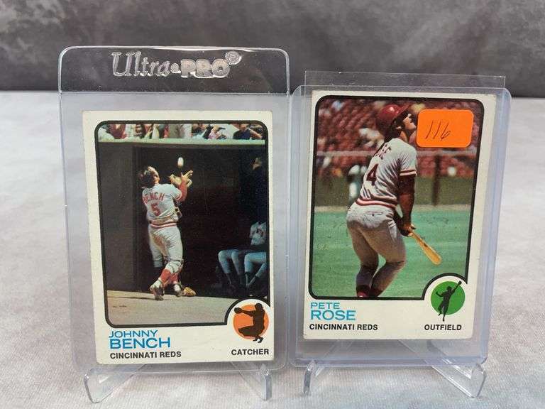1973 Topps baseball: Pete Rose & Johnny Bench