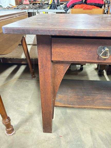 Vintage Solid Wood Desk 34” D 48” W 29” H