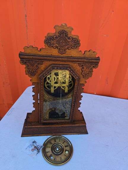 INGRAHAM GARNET 1895 MANTLE CLOCK RUNS