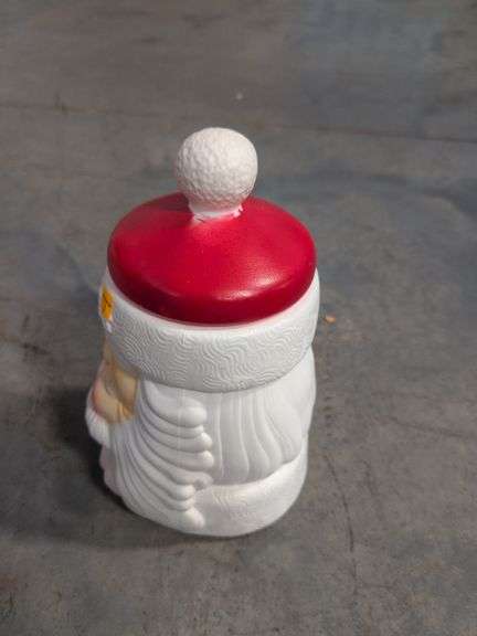 Plastic Santa cookie jar - 12" tall