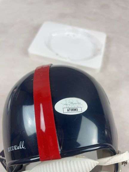 Y A. Tittle signed New York Giants mini helmet, JSA