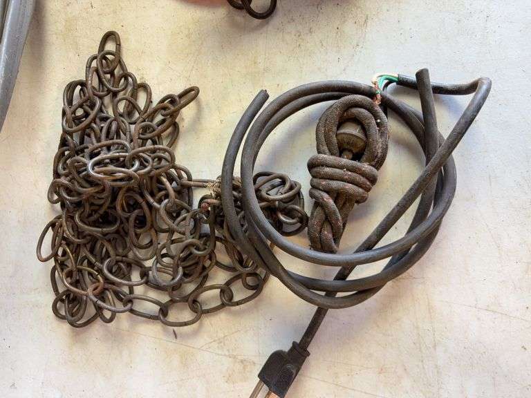 Electrical wire (10-3), chains, and other items