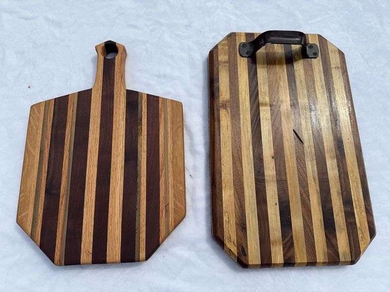 (2) Homemade Wooden Charcuterie Boards