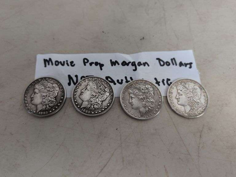 (4) movie prop Morgan Dollars - not authentic