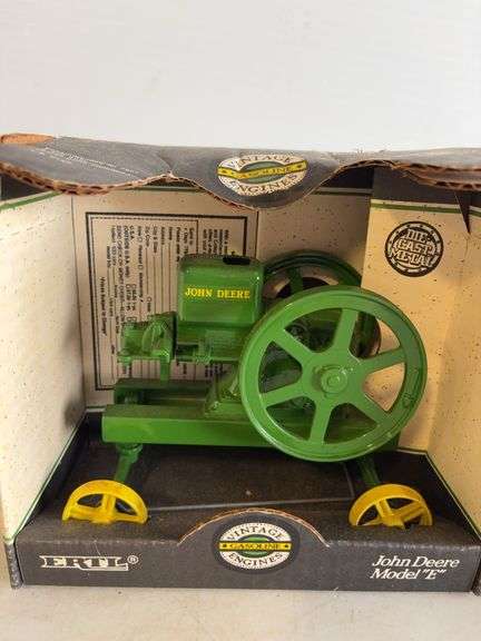 (2) John Deere model E diecast engines - 1/6 scale, dirty