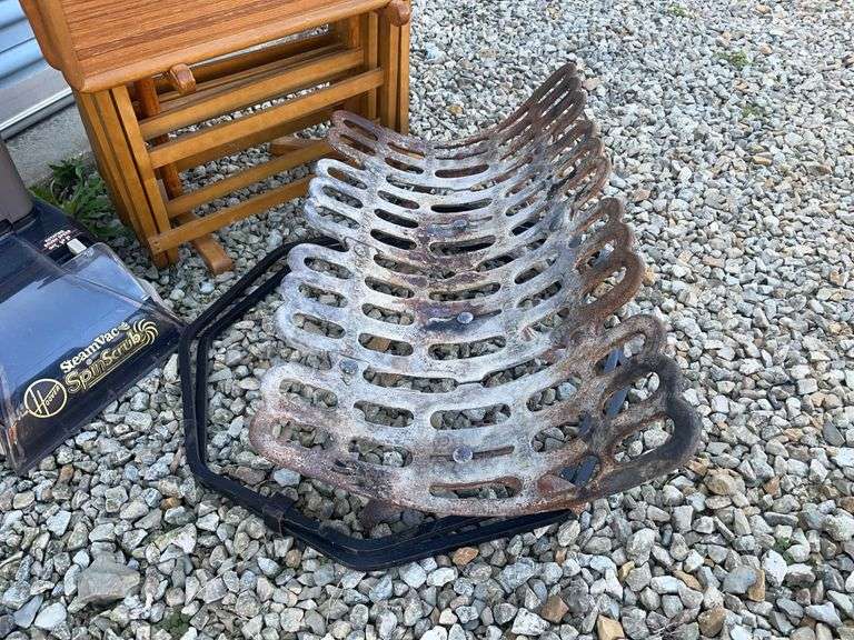 TV trays, Hoover Steam Vac and fireplace rack