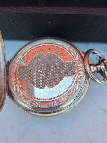 ART NOUVEAU SWISS POCKET WATCH SILVER CASE WORKS