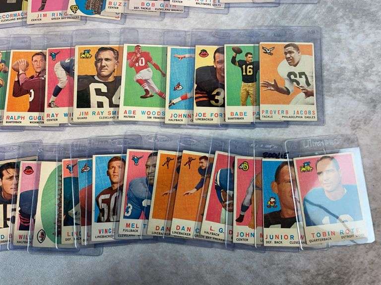 1959 Topps football 62 cards, no duplicates, in order
