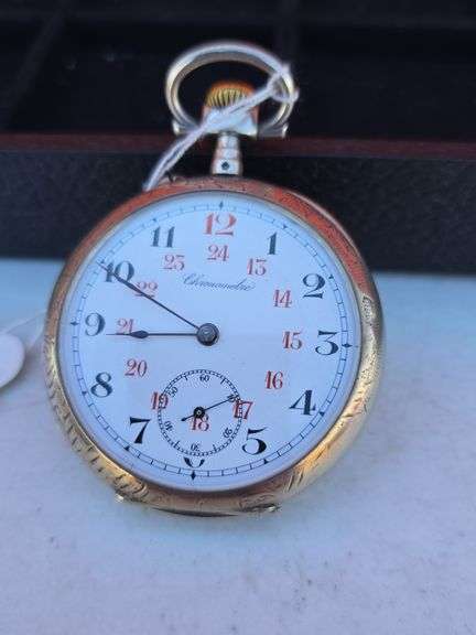 CHRONOMETER FRENCH WINDUP POCKET WATCH SILVER CASE, WORKS