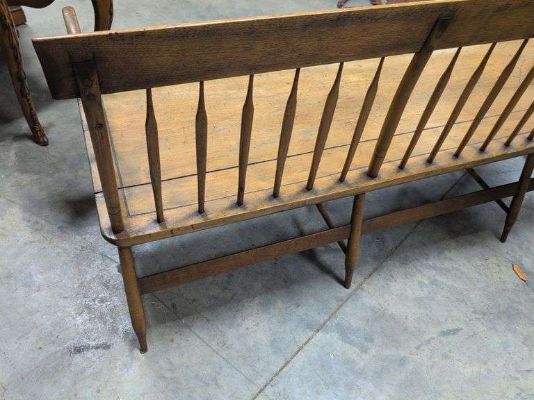 Large wooden Deacon's bench