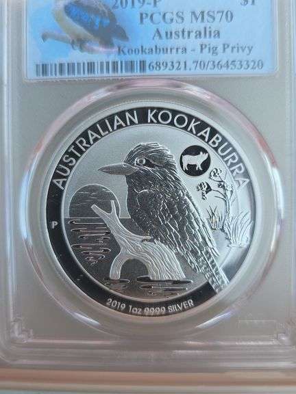 2019P AUSTRALIAN SILVER KOOKABURRA PCGS MS70