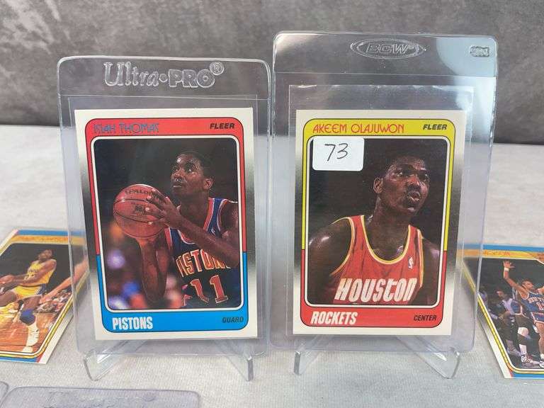 (14) 1988-89 Fleer Basketball Cards - Thomas, Ewing, Dumars, Olajuwon, All Stars & Others