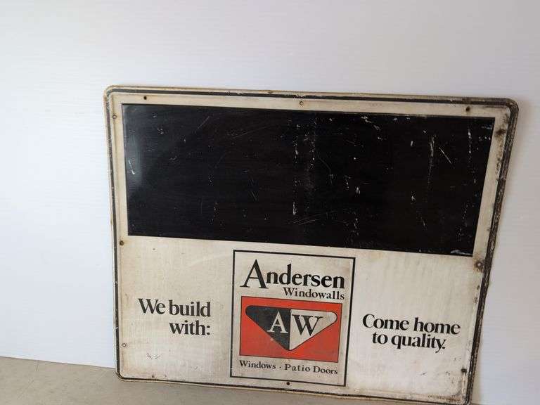 Anderson Windowalls metal sign - 36" x 30"