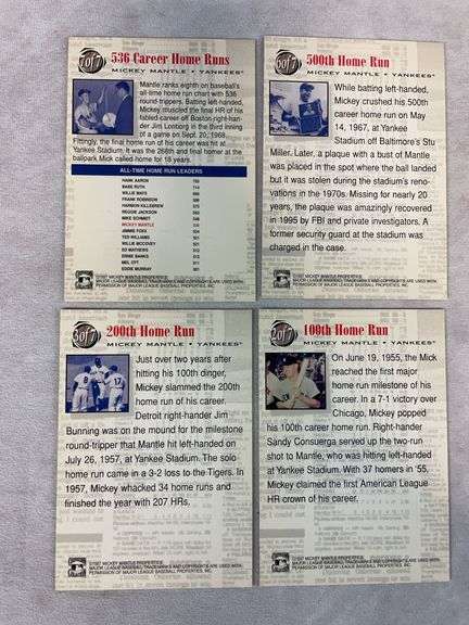 17 Card Jumbo Lot: Mickey Mantle, Michael Jordan, Randy Moss, Dan Marino, Mark McGwire +More