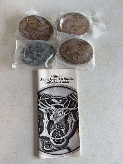 (4) John Deere belt buckles
