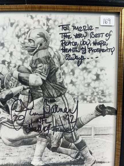 Lem Barney & Tommy Lasorda Signed Photos