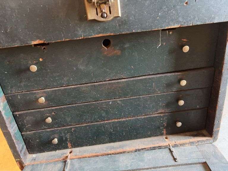 Toolbox with drill bits, electrical tools, and more